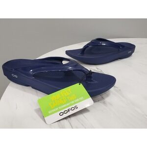 NEW SIZE 11 Womens OOFOS Original Recovery Comfort Thong flip flop  Sandals blue